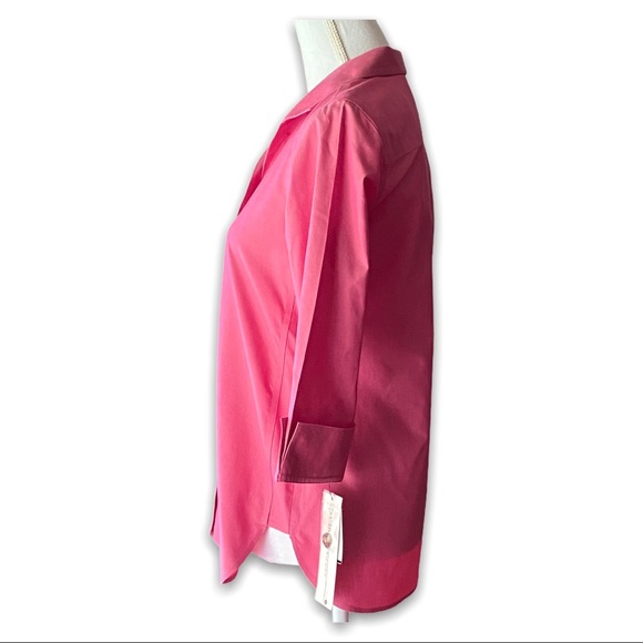 NWT FOXCROFT Button Down Shirt Pink - Picture 2 of 5